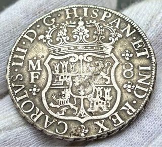 Moneda PLATA 8 Reales 1767 Mexico COLUMNARIO