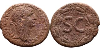 Moneda Romana Antigua Trajano AS