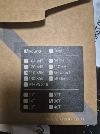 Plato Bici Deckas 36T-110BCD Negro