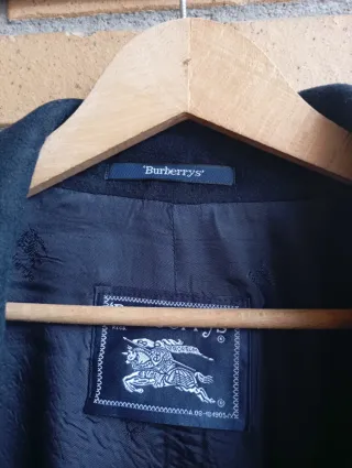 Abrigo Lana y Cashmere Burberrys Negro