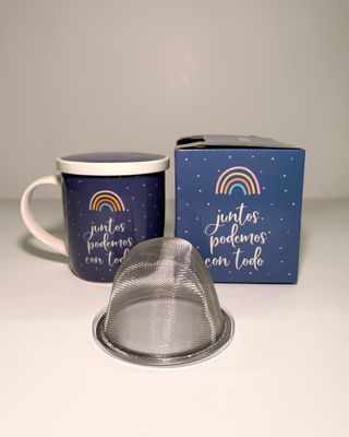 Taza d'casa para tisana con filtro Rainbow 350ml