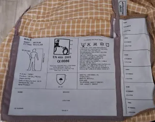 Traje Bombero Talla M Beige