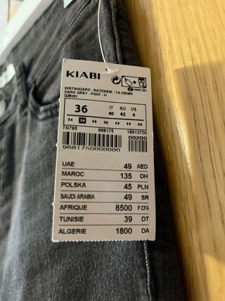 Pantalones pitillo grises nuevos talla 36