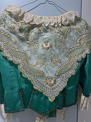 Traje de Fallera Verde niña / adulta turquesa