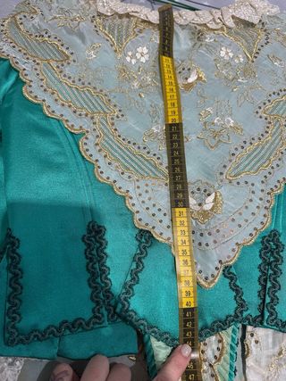 Traje de Fallera Verde niña / adulta turquesa
