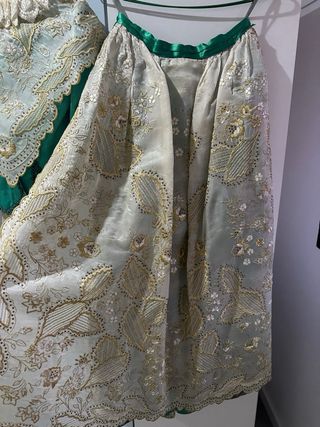Traje de Fallera Verde niña / adulta turquesa