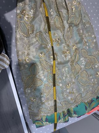 Traje de Fallera Verde niña / adulta turquesa