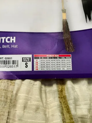 Disfraz Bruja Talla S Widmann