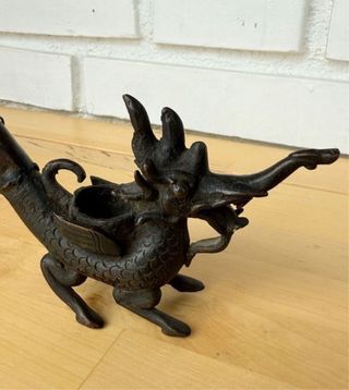 Figura Dragón Vintage Coleccionable Bronce