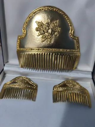 Juego Peinetas Fallera Niña Doradas