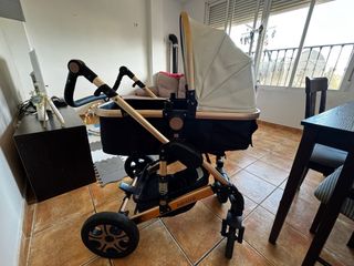 Cochecito bebé 0-6 meses blanco