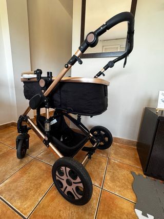 Cochecito bebé 0-6 meses blanco