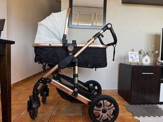 Cochecito bebé 0-6 meses blanco