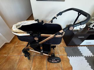 Cochecito bebé 0-6 meses blanco