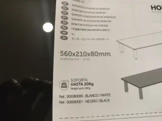 Soporte TV/Monitor Negro Cristal