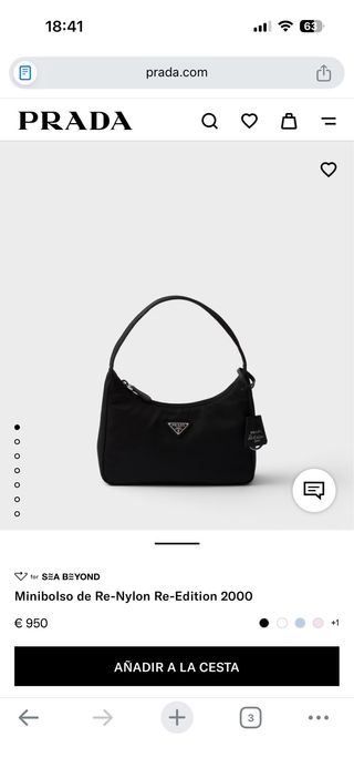 Minibolso Prada Re-Edition 2000 Negro