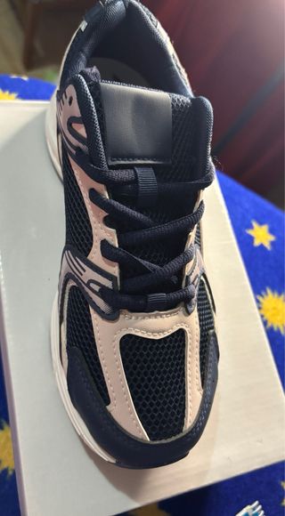 Zapatillas deportivas mujer azul y rosa