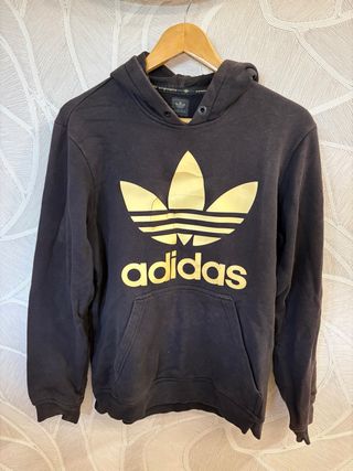 Sudadera Adidas Negra y Dorada