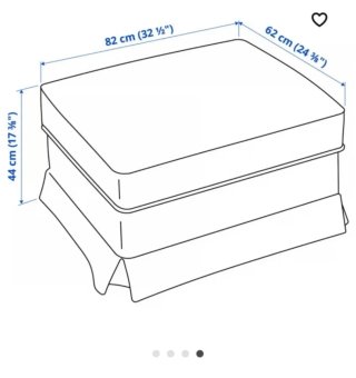 SOFÁ y REPOSAPIÉS EKTORP 3 plazas IKEA