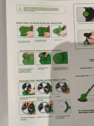 Desbrozadora a batería con accesorios