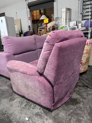 Sillón eléctrico piel de melocotón SEGUNDA MANO