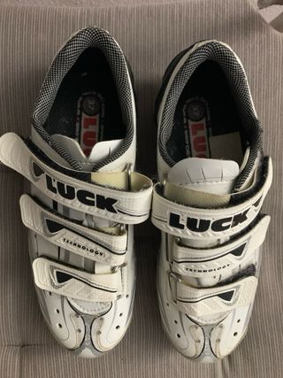 Zapatillas Ciclismo LUCK Unisex Blancas  Numero 37