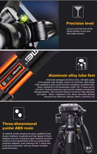 Trípode Zomei 188cm Nuevo