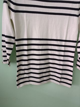 Jersey rayas beige con negro Stradivarius -talla S