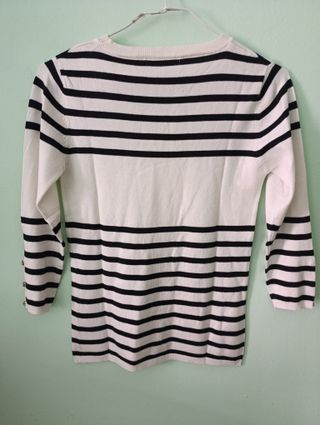 Jersey rayas beige con negro Stradivarius -talla S