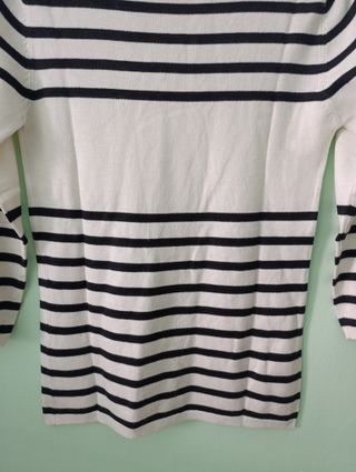 Jersey rayas beige con negro Stradivarius -talla S