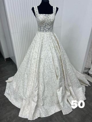 Vestido de Novia Blanco con Brillo
