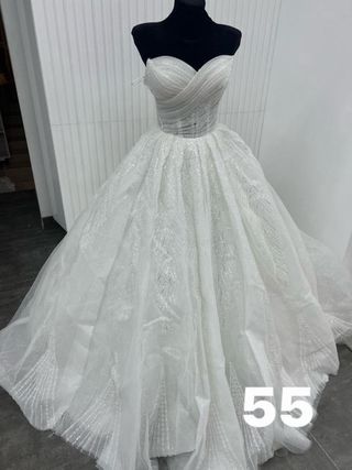 Vestido de Novia Blanco con Brillo