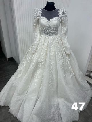 Vestido de Novia Blanco con Brillo