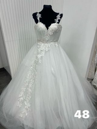 Vestido de Novia Blanco con Brillo