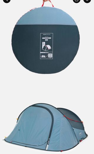 Tienda de campaña azul SOLAMENTE 2 USOS