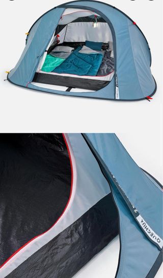 Tienda de campaña azul SOLAMENTE 2 USOS