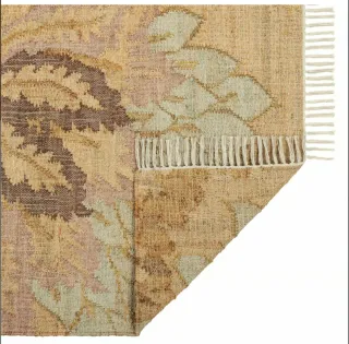 ALFOMBRA DE YUTE Y ALGODÓN CON DISEÑO FLORAL