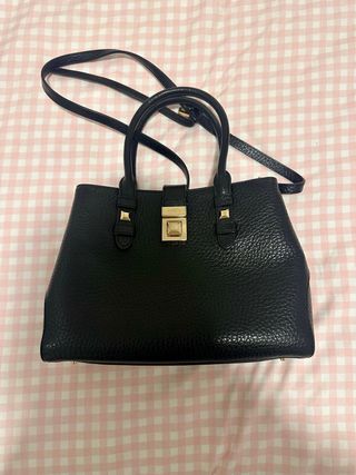 Bolso Furla Negro Piel Texturizada