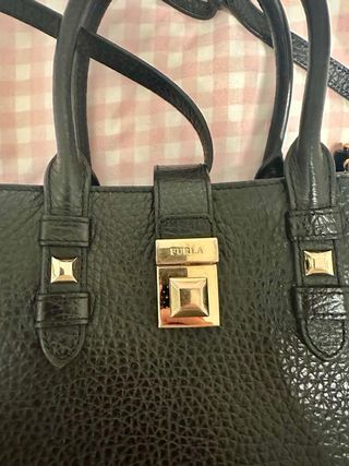 Bolso Furla Negro Piel Texturizada