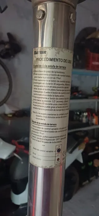 Estufa exterior de gas