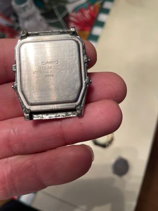 Reloj Casio Data Bank Plata y Negro