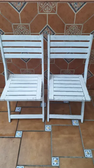 Mesa y 6 Sillas de Exterior Blancas