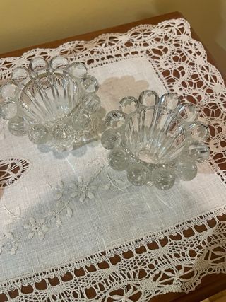 Juego dos Portavelas de cristal