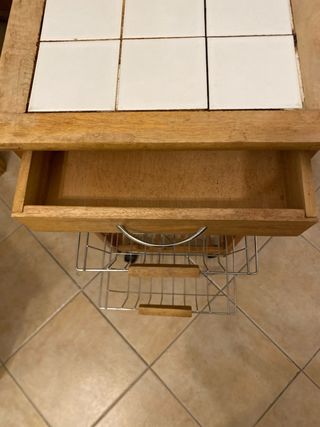 Carrito cocina con cajones y ruedas