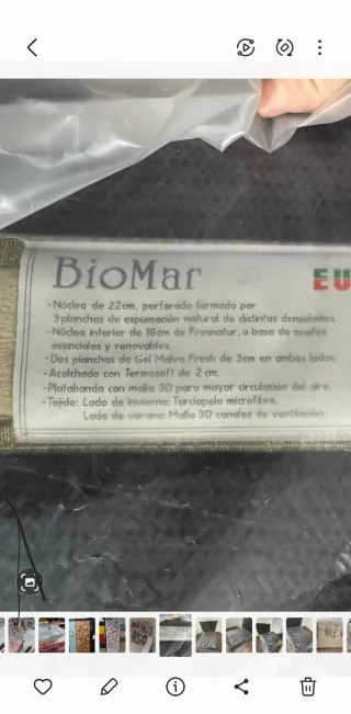 Colchón biomar 135x190 a estrenar