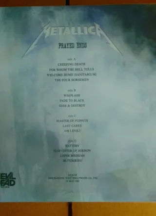 Vinilo Metallica Prayed Ends nuevo