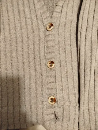 Chaqueta de punto gris mujer