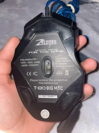 Ratón Gaming Ratomn Negro y Azul