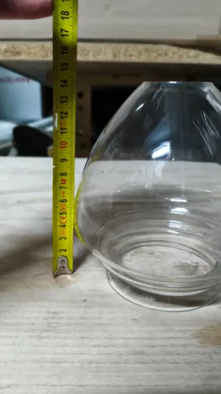 Coppa paralume in vetro trasparente