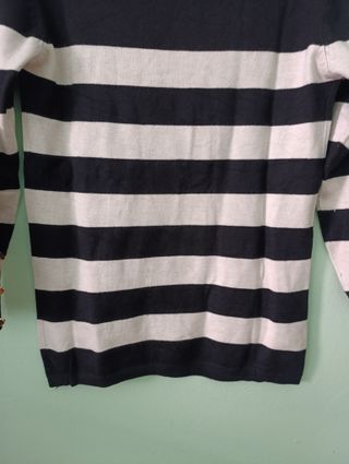 Jersey rayas negro/beige Stradivarius - talla S